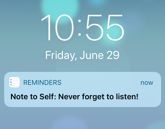 Never Forget to Listen