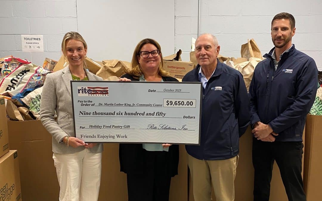 Matching Employee Contributions, Rite-Solutions Donates $19,300 to Two Community Food Banks in RI and VA